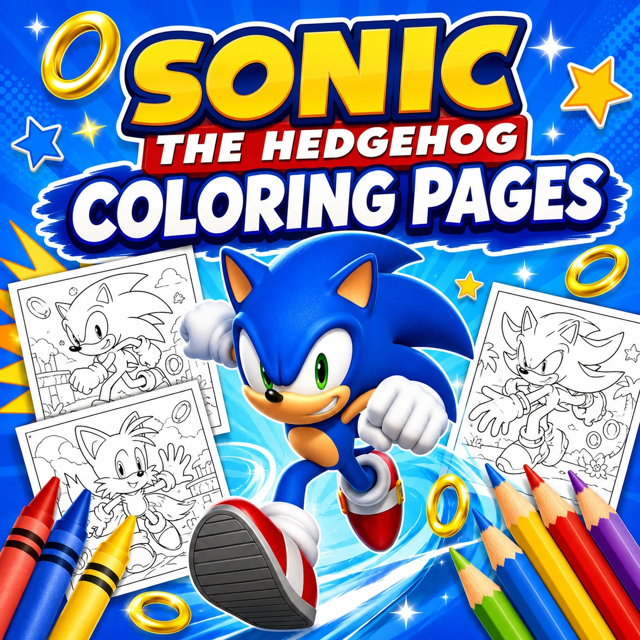 100 Free Printable Sonic the Hedgehog Coloring Pages