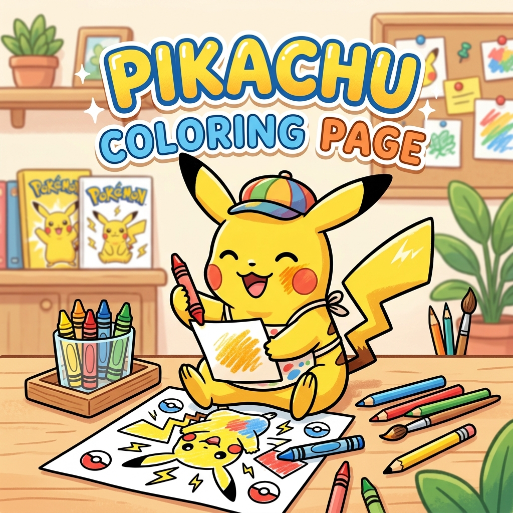 100 Free Pikachu Coloring Pages